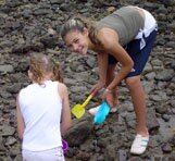 Me and Chelsea crab hunting at Cleveland