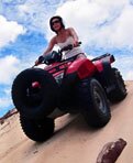 Quad biking on the Tangalooma Sand Dunes