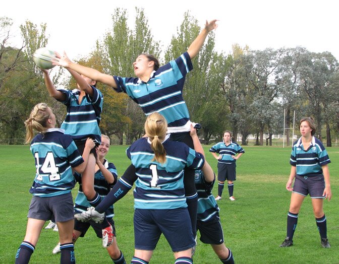 Practicing lineout jumping